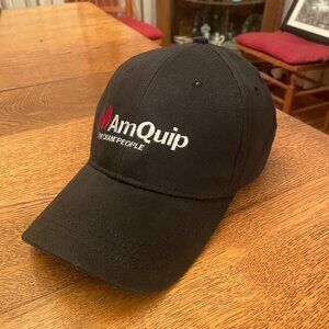 Men's Am Quip: The Crane People Black Hook and Loop Baseball Hat Cap